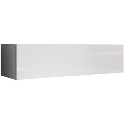 Design Ameublement - Lowboard TV-Schrank Fernsehtisch Hängend tv Möbel TV-Ständer 1 Falltür Weiß Image
