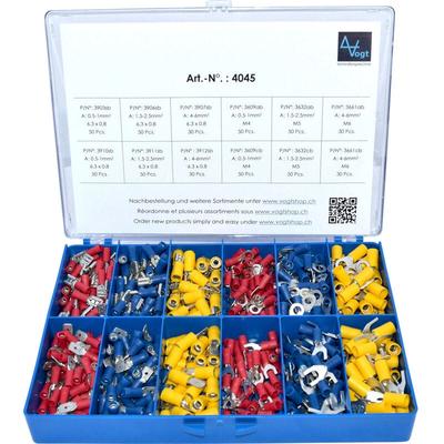 4045 Quetschverbinder-Sortiment 0.50 mm² 6 mm² Rot, Blau, Gelb 520 St. - Vogt Verbindungstechnik Image