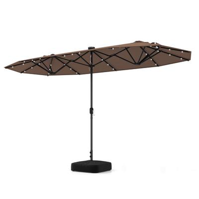 Costway 13FT Double-sided Patio Umbrella with Sola...