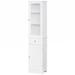 Rebrilliant Nerijus Slim Bathroom Storage Cabinet Manufactured Wood in Brown/Gray/White | 67.5 H x 15.75 W x 10.75 D in | Wayfair