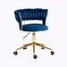 Mercer41 Cythera Executive Chair Upholstered in Blue | 30.31 H x 24.41 W x 24.41 D in | Wayfair 9ABB8E5C92794385A68F313DC71D14B5
