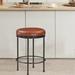 17 Stories Bendersville 25" Counter Stool Upholstered/Metal in Black/Brown | 25 H x 17 W x 17 D in | Wayfair E6120BDEEC2C4D43BCAF04D458132F28