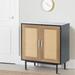 Bay Isle Home™ Andrevil Accent Cabinet Wood in Black/Brown | 31.11 H x 31.51 W x 13.37 D in | Wayfair E87C1297193B4A7CA835E01452B71E5B