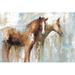 Ebern Designs Horse Pals Framed Painting Canvas, Solid Wood in Brown/Gray | 8 H x 12 W x 1.25 D in | Wayfair F566CE184F084B649822EA3ACDFA1630