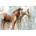 Ebern Designs Horse Pals Framed Painting Paper, Solid Wood in Brown/Gray | 20 H x 30 W x 1.25 D in | Wayfair 5CECA33BD1B345A2AD6FE9762D3D3E30