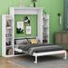 Orren Ellis Flouve Murphy Storage Bed Wood in White | 83.7 H x 90.8 W x 79.9 D in | Wayfair 8CD929675EBC4F4C8FC45BE5295397E6