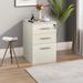 Inbox Zero Mataia 15.5" Wide 3 -Drawer Mobile File Cabinet Wood in White | 26.75 H x 15.5 W x 18 D in | Wayfair 4373D34E273F4113976AC2A780A2315A