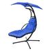Arlmont & Co. Siomha 1 Person Hanging Chaise Lounger in Blue | 82.68 H x 72.83 W x 42.52 D in | Wayfair 148C14D30C124B659ABEDE473FC937B5