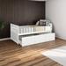 Red Barrel Studio® Captain's Bed Twin Daybed w/ Trundle Bed & Storage Drawers in White | Wayfair 3B678F1F54024EE291FC8562ACB49B15