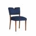 Orren Ellis Jaila Velvet Side Chair Dining Chair Wood/Upholstered/Velvet in Blue | 33.01 H x 19.01 W x 23.01 D in | Wayfair