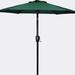 Highland Dunes Fikes 90" Market Umbrella w/ Crank Lift Counter Weights Included, Polyester in Green | 90 H x 90 W x 90 D in | Wayfair