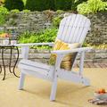 Beachcrest Home™ Renn Solid Wood Adirondack Chair Wood in White | Wayfair E54DC3379760448AB3DE3B943F20D6DE