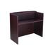 Winston Porter Rectangular Laminate Reception Desk Wood/Laminate in Brown | 41.5 H x 48 W x 26 D in | Wayfair 56636282602643CFB3B625BDF7814570