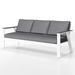 wendeway Dark Grey Comfy Wood Grain Arm Modern Aluminum Patio Outdoor Couch Sofa 3 Seater | Wayfair GFNPOT-W1828P160656