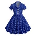 Polka Dots Retro Vintage 1950s Dress A-Line Dress Flare Dress Girls' Christmas Event / Party Cocktail Party Prom Kid's Dress