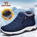 Men's Boots Snow Boots Winter Boots Fleece lined Casual Outdoor Daily Cloth Waterproof Warm Slip Resistant Loafer Black Blue Color Block Fall Winter