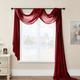 Luxury Window Scarf Sheer Voile Elegant Topper Long Window Valance Solid Window Treatment Swags Drapes for Window Ceremony Wedding Canopy Bed