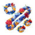 Party New Simulated Flower Necklace Adult and Children's wreath 4-piece Set Beach Travel Display Decoration