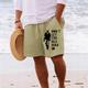 Don't Let The Old Man In Men's Cotton Shorts Hawaiian Shorts Beach Shorts Drawstring Elastic Waist Comfort Breathable Short