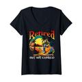 Damen Retired But Not Expired Papagei Vacation Lustig T-Shirt mit V-Ausschnitt