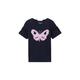 TOM TAILOR Mädchen Kinder T-Shirt mit Flügelärmeln & Schmetterling, 10668 - Sky Captain Blue, 104/110