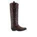 Embroidered Leather Western Boots - Brown - Ganni Boots