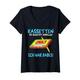 Damen 80er 90er Jahre Retro Party Verkleidung Kassette 80´s 90´s T-Shirt mit V-Ausschnitt