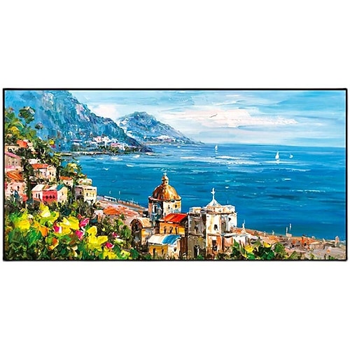 Ölgemälde handgemachte handgemalte Wandkunst klassische Meerblick Landschaft abstrakte Geschenk Dekoration Dekor gerollte Leinwand kein Rahmen ungedehnt Image