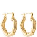 Simply Rhona Double Twisted Hoop Earrings In 18K Gold Plated Stainless Steel - Gold