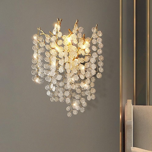 LED-Wandleuchte, Kristall, dimmbar, 25/40 cm, minimalistische Wandleuchte, Beleuchtungskörper, Innenbeleuchtung für Wohnzimmer, Schlafzimmer, 110–240 V Image