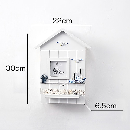 Decorazione da parete da appendere alla parete di una casa mediterranea, per riporre le chiavi, per casa creativa, artigianato in legno, ingresso