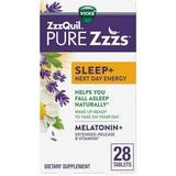 PURE Zzzs Sleep+ Next Day Energy Melatonin Extended Release B-Vitamins (Pack of 2)