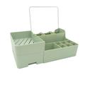 Melotizhi Makeup Cosmetic Skincare Case Organizer for Women Cosmetic Storage Box Cosmetic Storage Drawer Type Dustp Roof Makeup Remover Dressing Box With Mirror Box