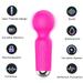 Relaxation Mini Manual Waterproof Back Massagers Rechargeable Cordless Hand Wand Massager for Neck Shoulder Back Foot Muscle Body Massage Sport Recovery Rose Red