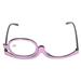 Makeup Glasses Interchangeable Scratch Resistant Lens Lightweight Women Cosmetic Readers with Case Purple +3.00