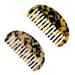 WOVTE 2PCS Large Hair Detangling Comb Wide Tooth Pocket Comb French Design Hair Brush Paddle Hair Comb Tortoise Shell Styling Comb for Thick and Straight Curly Hair