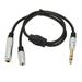 1 Split in 2 Sound Cable 1/4 Inch TRS Stereo Splitter Cable 6.35mm Male to 6.35mm 3.5mm Female Audio Cable for Amplifier Microphone