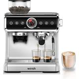 durable wirsh Espresso Machine 15 Bar Espresso Maker with Commercial Steamer for Latte and Cappuccino Expresso Coffee Machine with 42 oz Removable Water Tank Full Stainless Steel