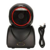 Desktop QR Code Scanner High Accuracy Fast Decoding CMOS USB QR Code Scanner for Shopping Malls Supermarkets Black