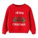 Christmas Kids Child Baby Boys Girls Letter Long Sleeve Cartoon Sweatshirt Tops Xmas Outfit Business Man for Kids