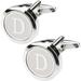 Mens Classic Stainless Steel Initial Cufflinks 26 Alphabet Initial Letter Cufflinks Business Wedding Shirts A-Z