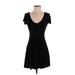 Forever 21 Casual Dress - Mini: Black Solid Dresses - Women's Size Small