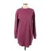 Gap Casual Dress - Sweater Dress High Neck Long sleeves: Burgundy Print Dresses - Women's Size Medium