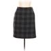 Eddie Bauer Wool Skirt: Black Plaid Bottoms - Women's Size 12