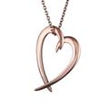 Shaun Leane Signature 18ct Rose Gold Plated Sterling Silver Heart Necklace D - Rose Gold
