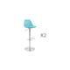 M&s - Lot de 2 tabourets de bar design 39x42x104cm Bleu - suk