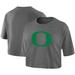 Women's Nike Heathered Charcoal Oregon Ducks Cropped Performance T-Shirt