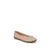 Women's Nile Flat by LifeStride in Taupe Faux Leather (Size 9 N)