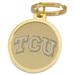 Gold TCU Horned Frogs Team Logo Split-Wire Key Ring