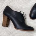 Madewell Shoes | Madewell Black Leather Bette High Heel Oxford Bootie Boot Menswear Dark Academia | Color: Black | Size: 7